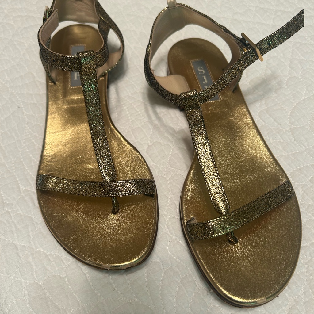 Sarah Jessica Parker Gold Sandals